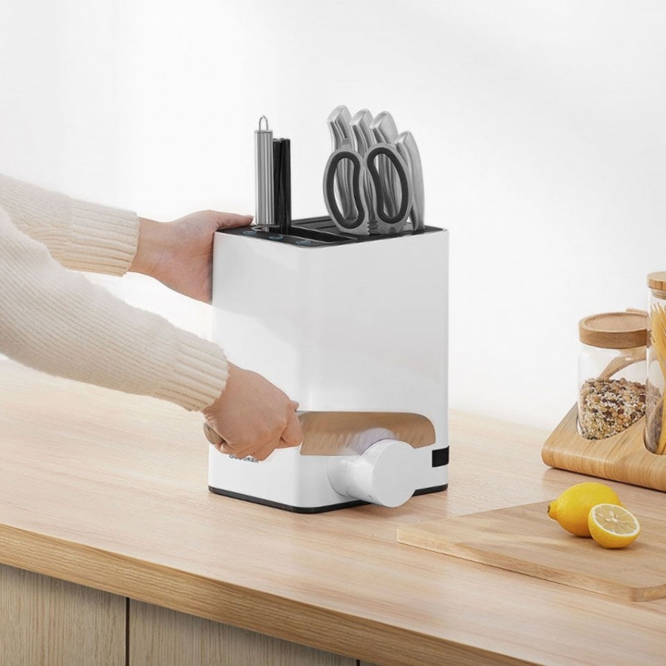 Подставка для кухонных ножей с точилкой и обеззараживанием Xiaomi Ocooker Sterilization Knife Holder (QXDJ001ACM)