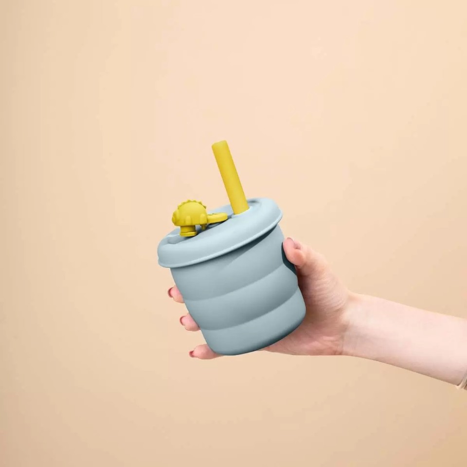 Силиконовый стакан Xiaomi Jordan Judy Silicone Сup Dinosaur 480 ml Violet (KT055)