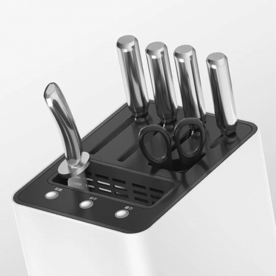 Подставка для кухонных ножей с точилкой и обеззараживанием Xiaomi Ocooker Sterilization Knife Holder (QXDJ001ACM)