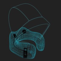 Дорожная подушка с накидкой Xiaomi Xiaobao Neck Pillow Smart Sleep с аккумулятором