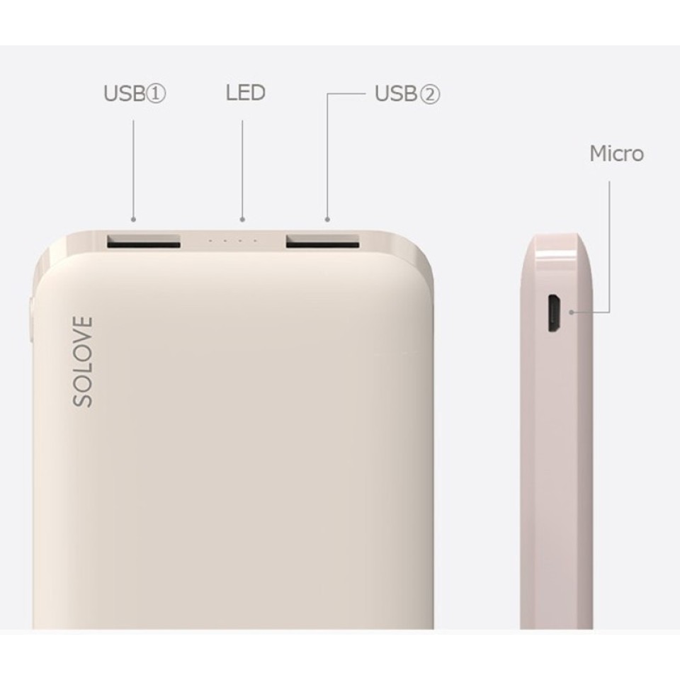Внешний аккумулятор Xiaomi Solove Power Bank 001M+ 10000mAh