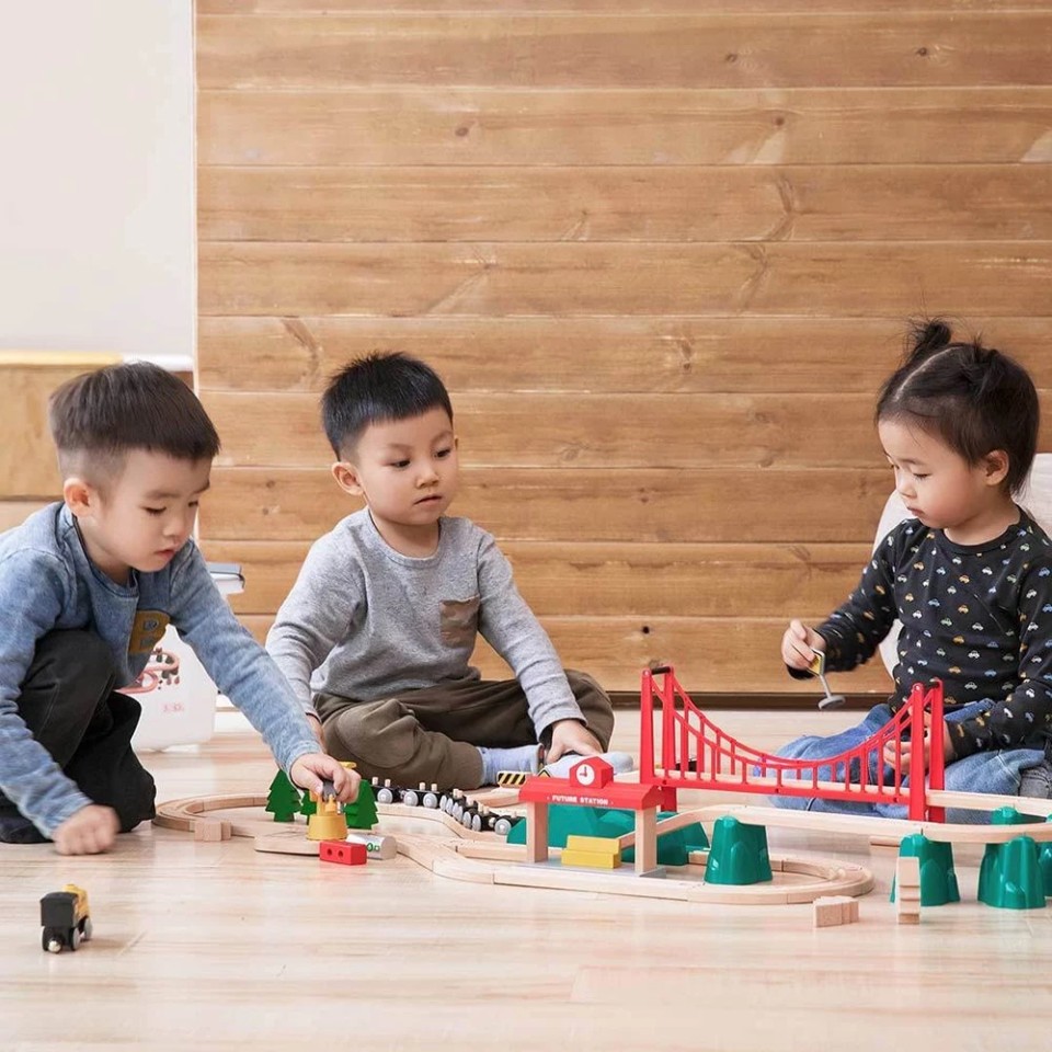 Железная дорога Xiaomi Mitu Toy Train Set Light Wood (MTWJ02MT)