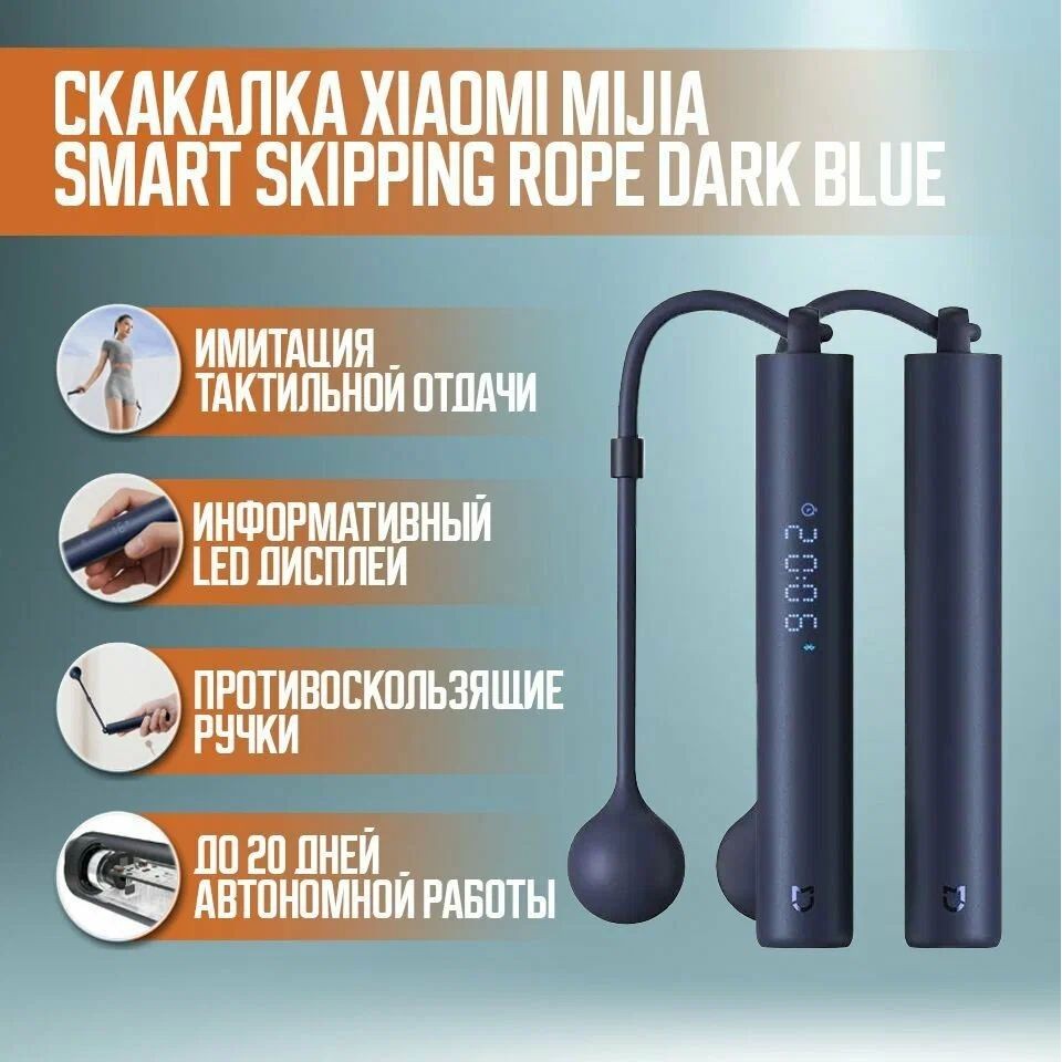 Умная скакалка Xiaomi Mijia Smart Skipping Rope Dark Blue (XMSR-З803/XMSR-P803)