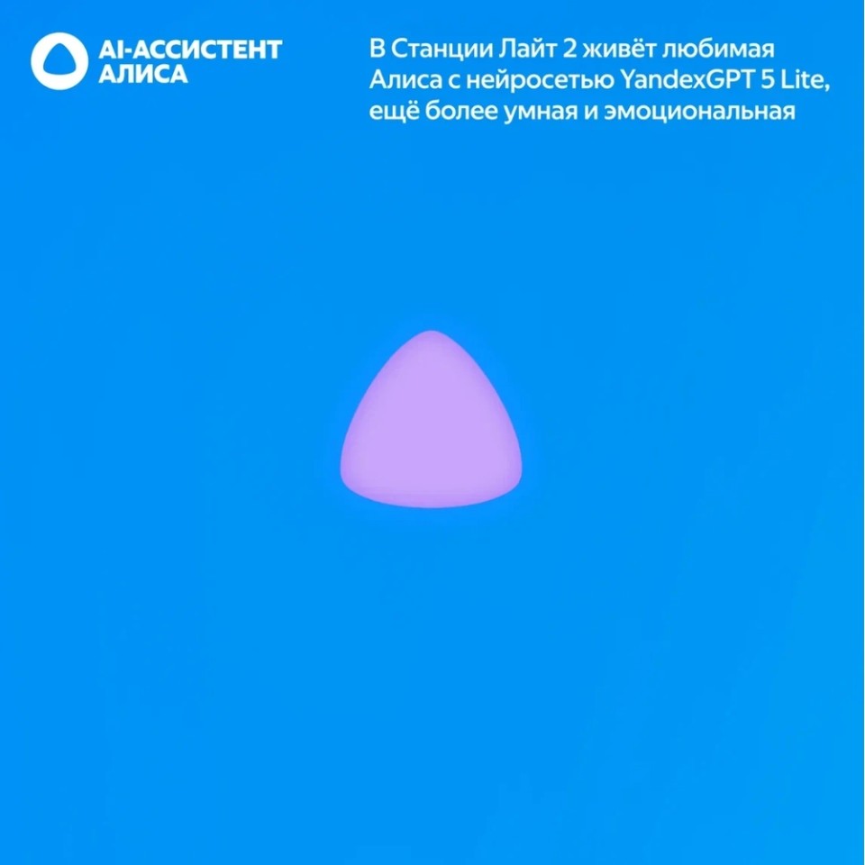 Умная колонка Яндекс Станция Лайт 2 (без часов) (YNDX-00028BLU)