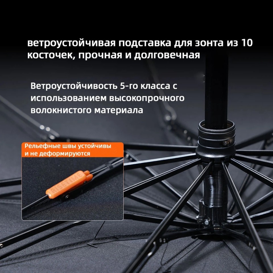 Умный зонт Risetime Intelligent all-electric reverse sunny umbrella PRO