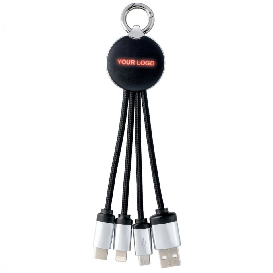 Кабель 3 в 1 Qwerty с подсветкой ( LD-301TX)
