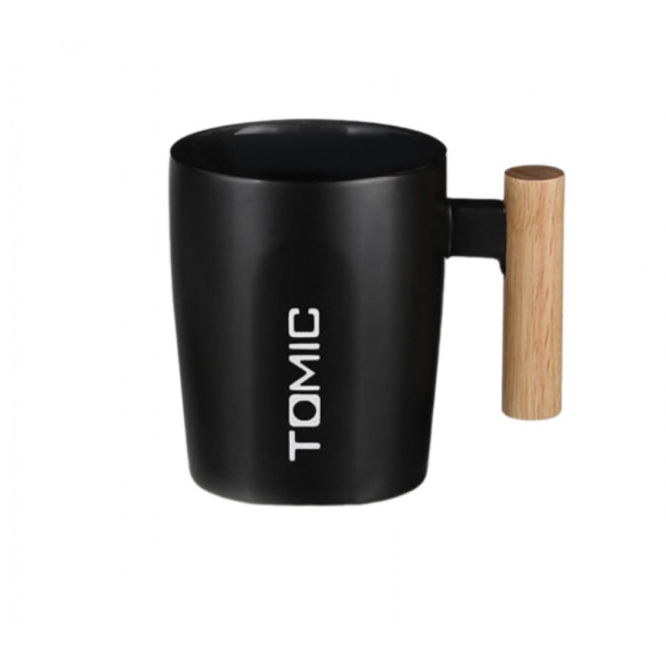 Керамическая кружка Xiaomi Tomic Ceramic Cup With Bamboo Cover And Wooden Handle