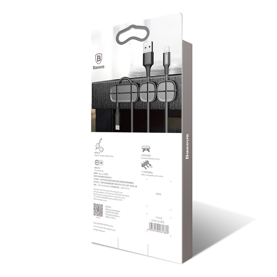 Держатель для проводов Baseus Cross Peas Cable Clip (ACTDJ-01)