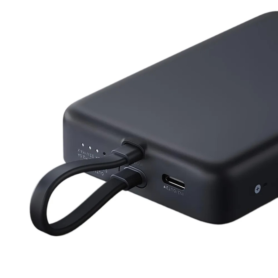 Беспроводной внешний аккумулятор Xiaomi Mi Magnetic Power Bank With Cable USB-C 10000mAh 33W (WPB1007MI)