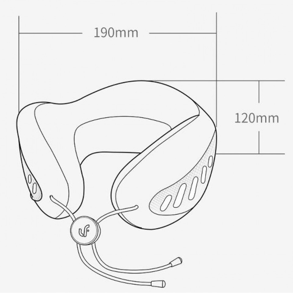 Массажная подушка Xiaomi LeFan Double Elastic Breathable U-Shaped Pillow Ice (LF-J002)