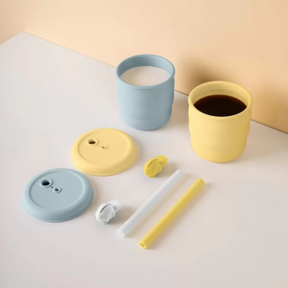 Силиконовый стакан Xiaomi Jordan Judy Silicone Сup Dinosaur 480 ml Violet (KT055)