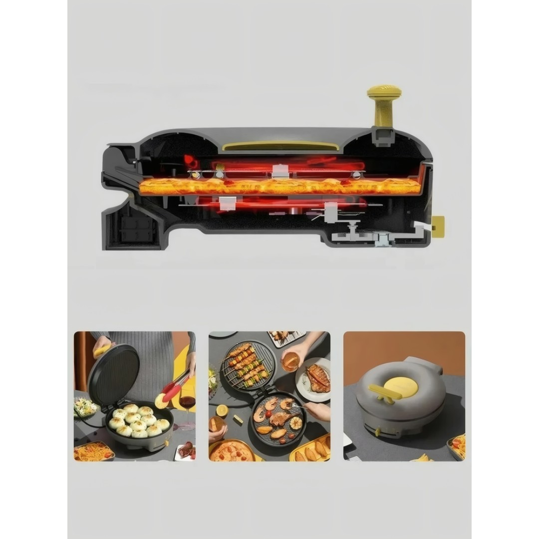 Пиццамейкер-сковорода-гриль Xiaomi Liven Electric Baking Pan 1200W (LR-J2606)