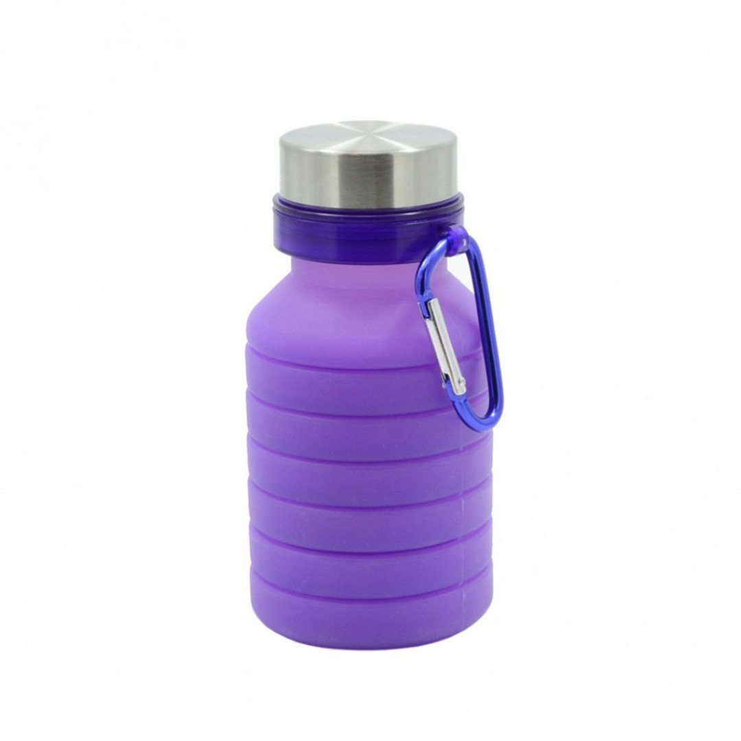 Силиконовая складная бутылка для воды 500 мл Qwerty