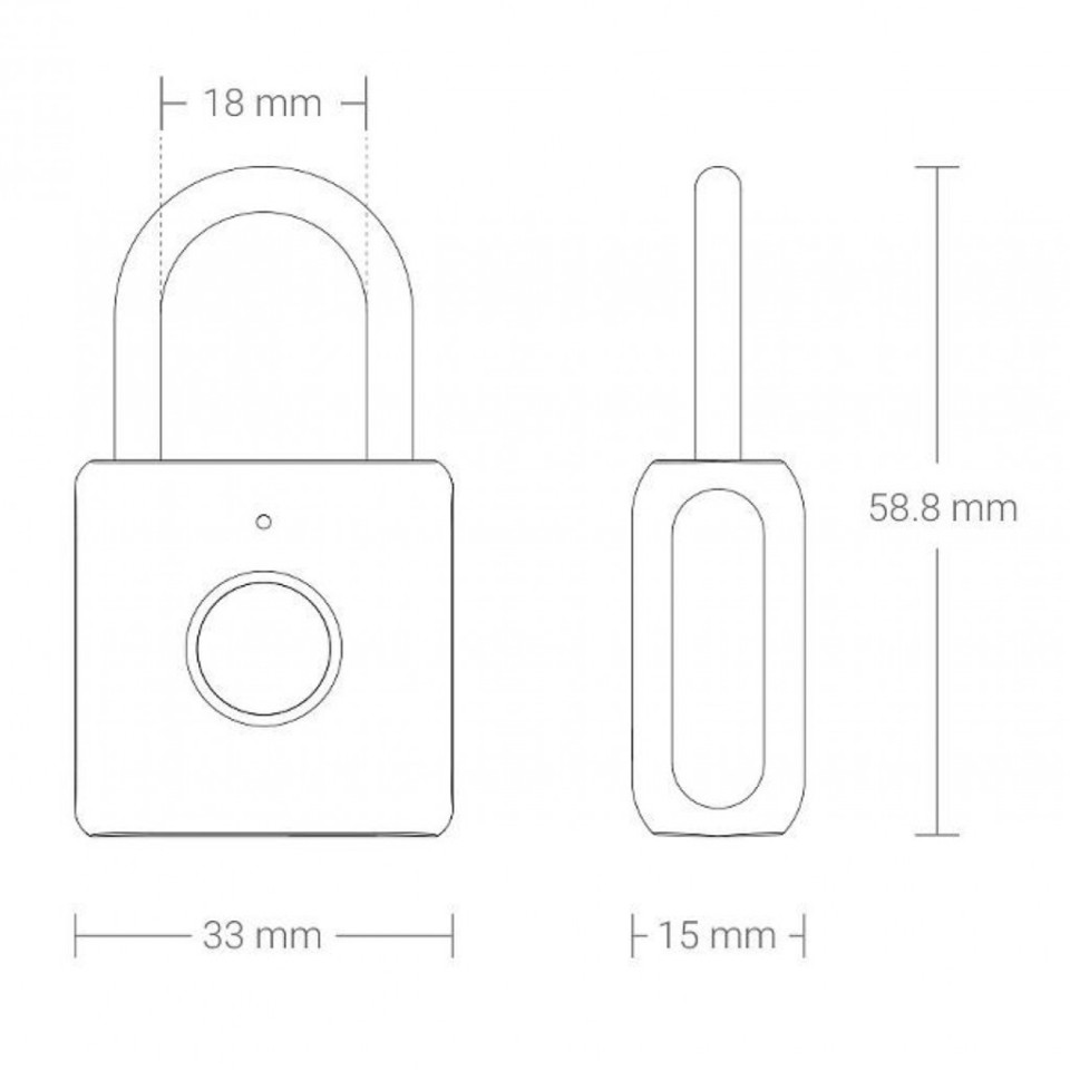 Замок Xiaomi Smart Fingerprint Lock Padlock Kitty