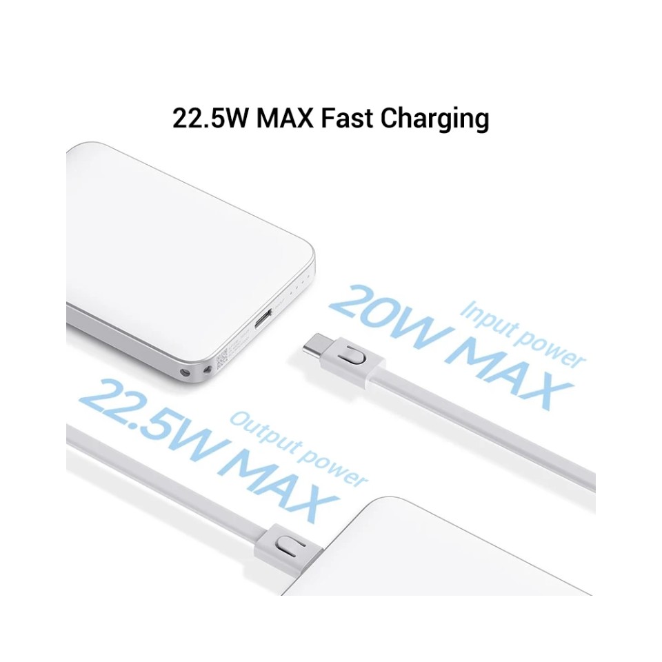 Ультратонкий внешний аккумулятор Xiaomi Ultra-Thin Power Bank with Built-in Cable 5000 mAh 22.5W (PB0522S)