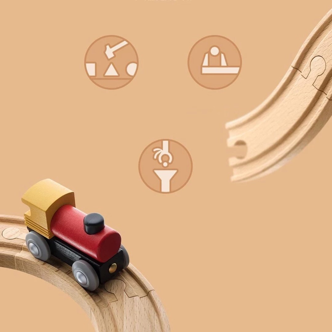 Железная дорога Xiaomi Mitu Toy Train Set Light Wood (MTWJ02MT)