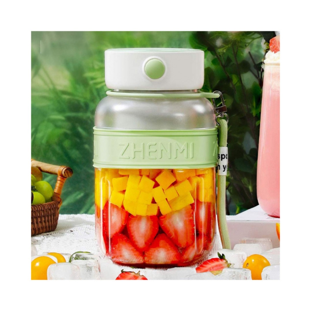 Беспроводная соковыжималка-блендер Xiaomi Zhenmi Camping Portable Juice Bucket Dopamine Avocado Green (ZMGZ-J12)