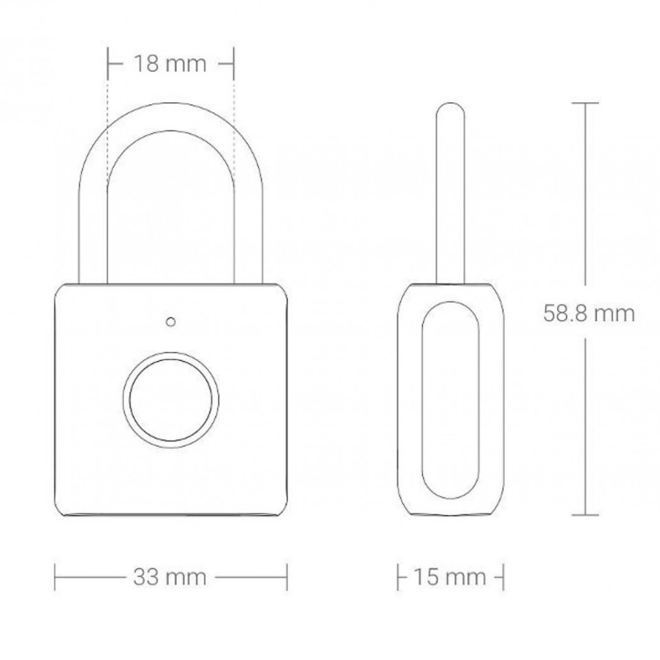 Замок Xiaomi Smart Fingerprint Lock Padlock Kitty