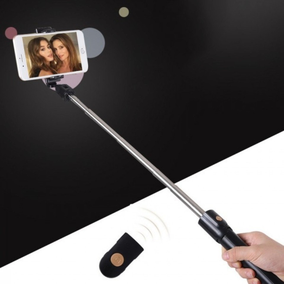 Беспроводной монопод со встроенной треногой Selfie Stick Integrated Tripod K10