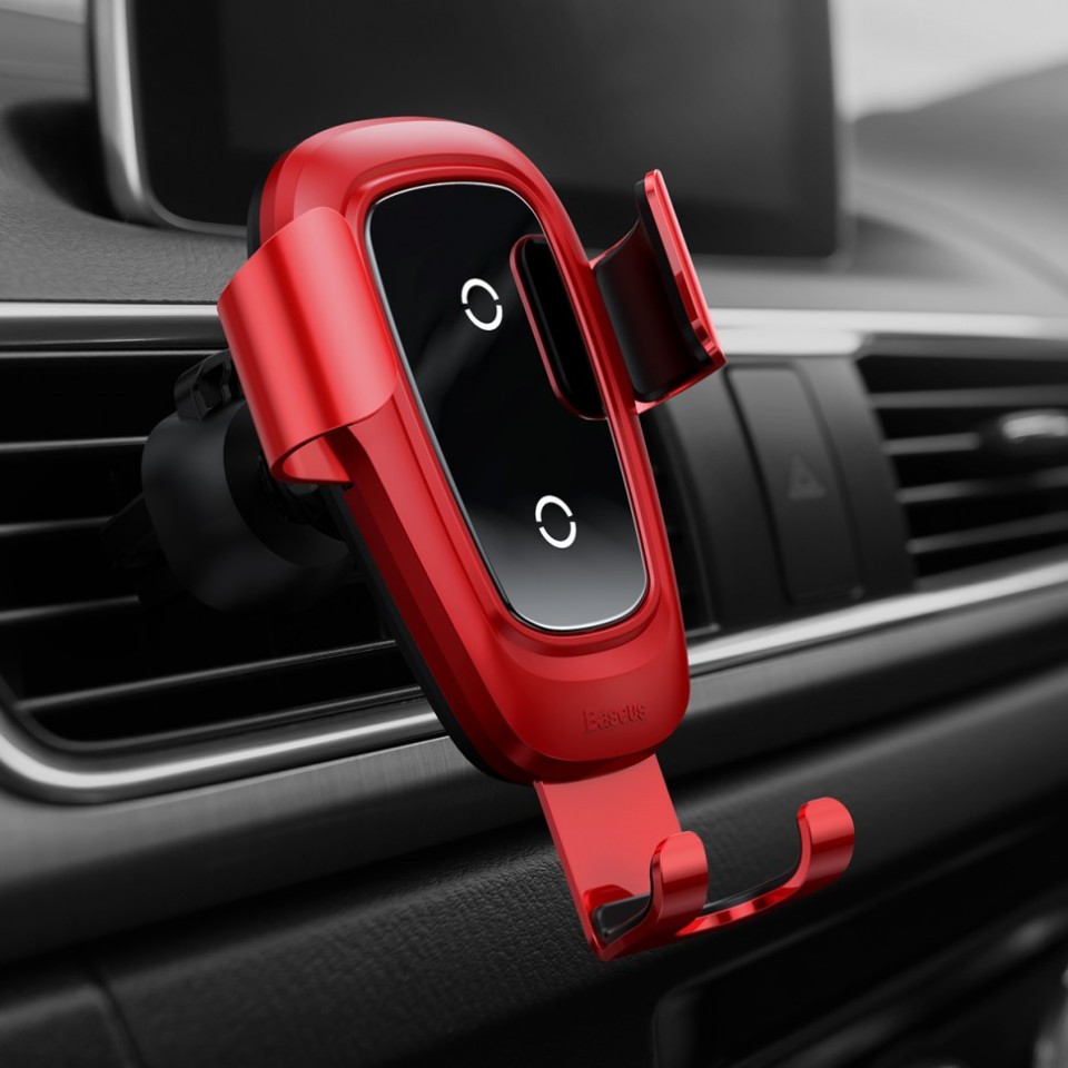 Беспроводная зарядка-автодержатель Baseus Metal Wireless Charger Gravity Car Mount (Air Outlet Version) (WXYL-09)