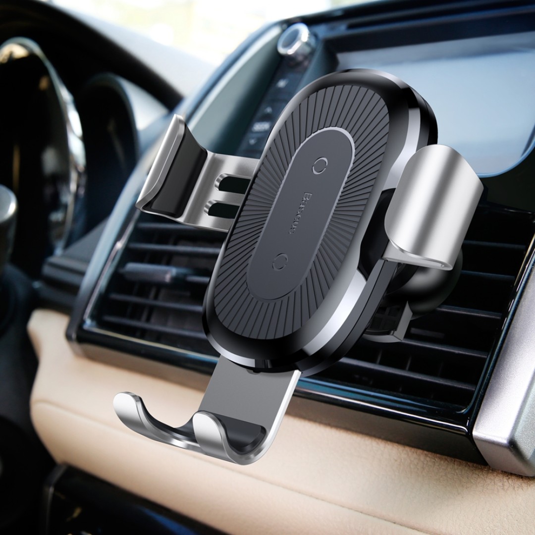 Автомобильный держатель с беспроводной зарядкой Baseus Osculum Type Wireless Charger Gravity Car Mount (WXYL-A01)
