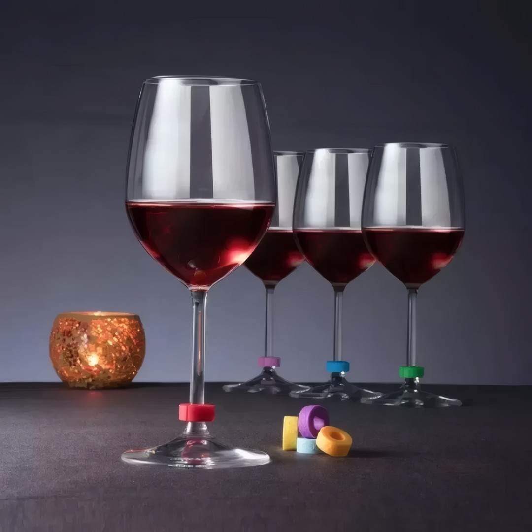 Цветные колечки для бокалов Xiaomi Circle Joy Wine Cup Identification Ring CJ-SBH01