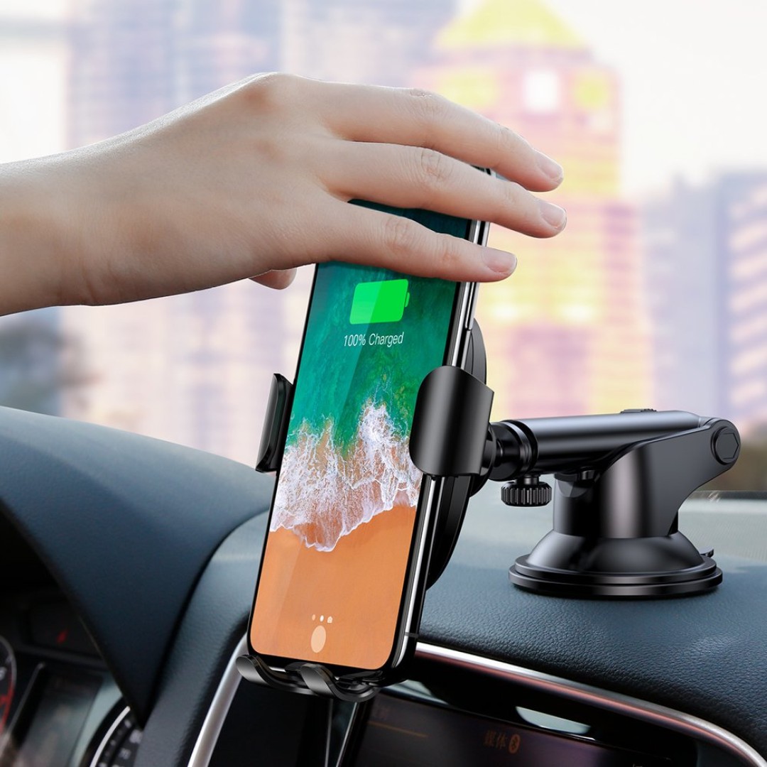 Автомобильный держатель с беспроводной зарядкой Baseus Osculum Type Wireless Charger Gravity Car Mount (WXYL-A01)
