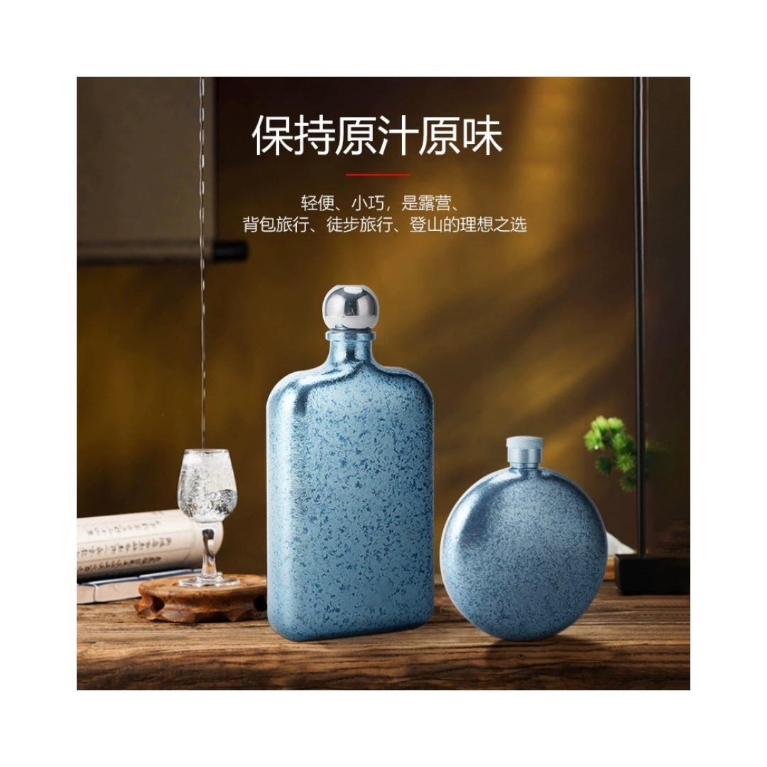 Фляга из чистого титана Heesung Titanium Small Hip Flask 240ml