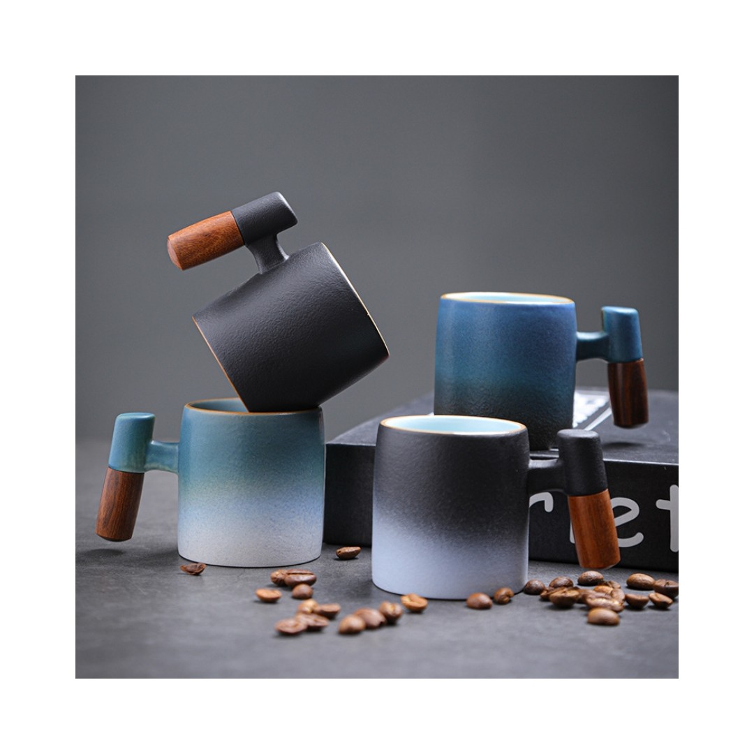 Кружка Riser Ceramic Gradual Change Wooden Cup
