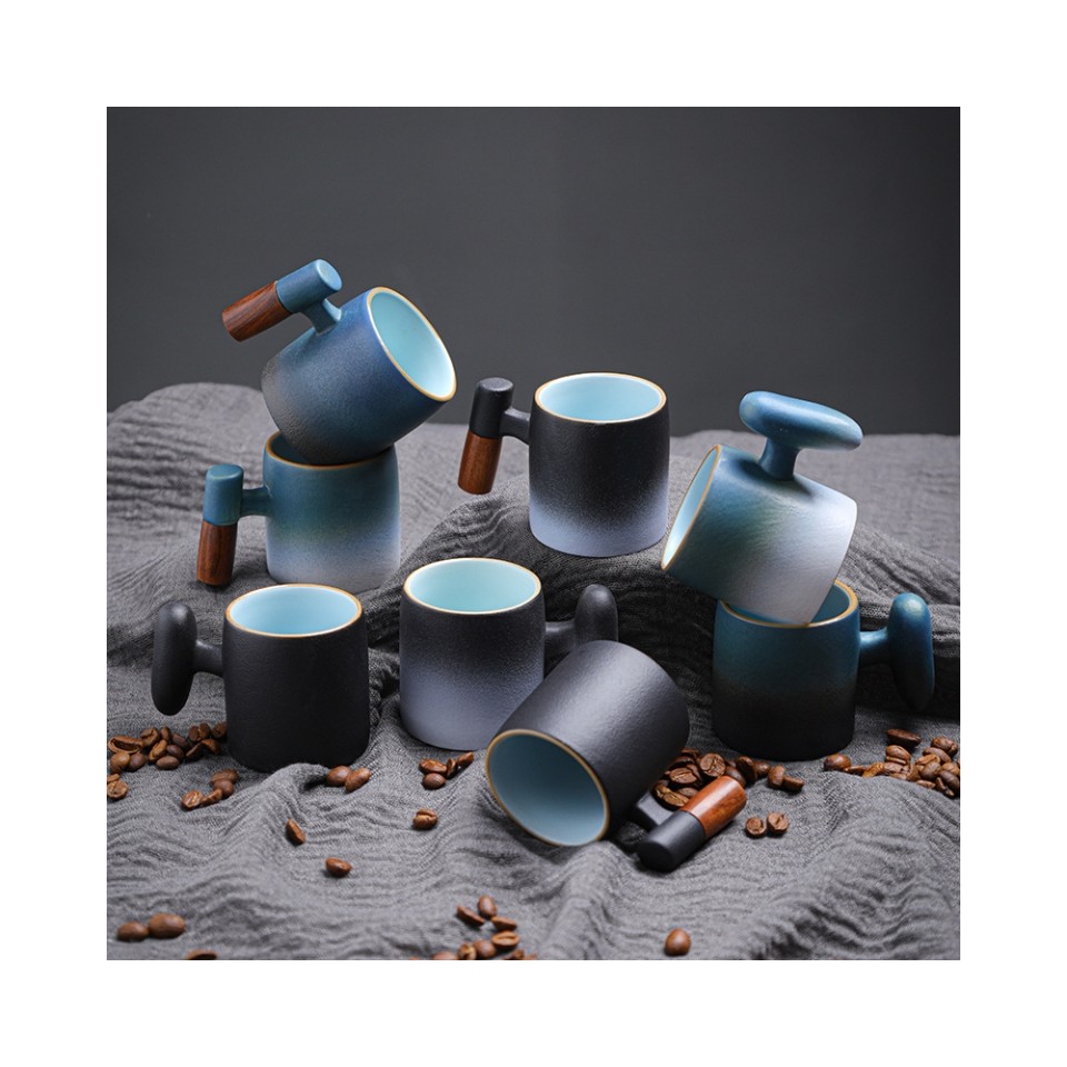 Кружка Riser Ceramic Gradual Change Wooden Cup