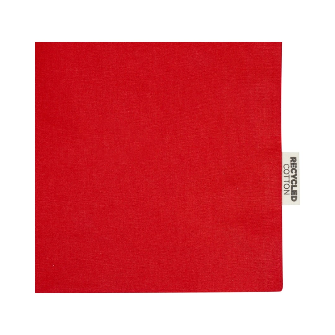 Madras эко- сумка с ластовицей из переработанного хлопка, сертифицированного согласно GRS, плотностью 140 г/м2 - Красный