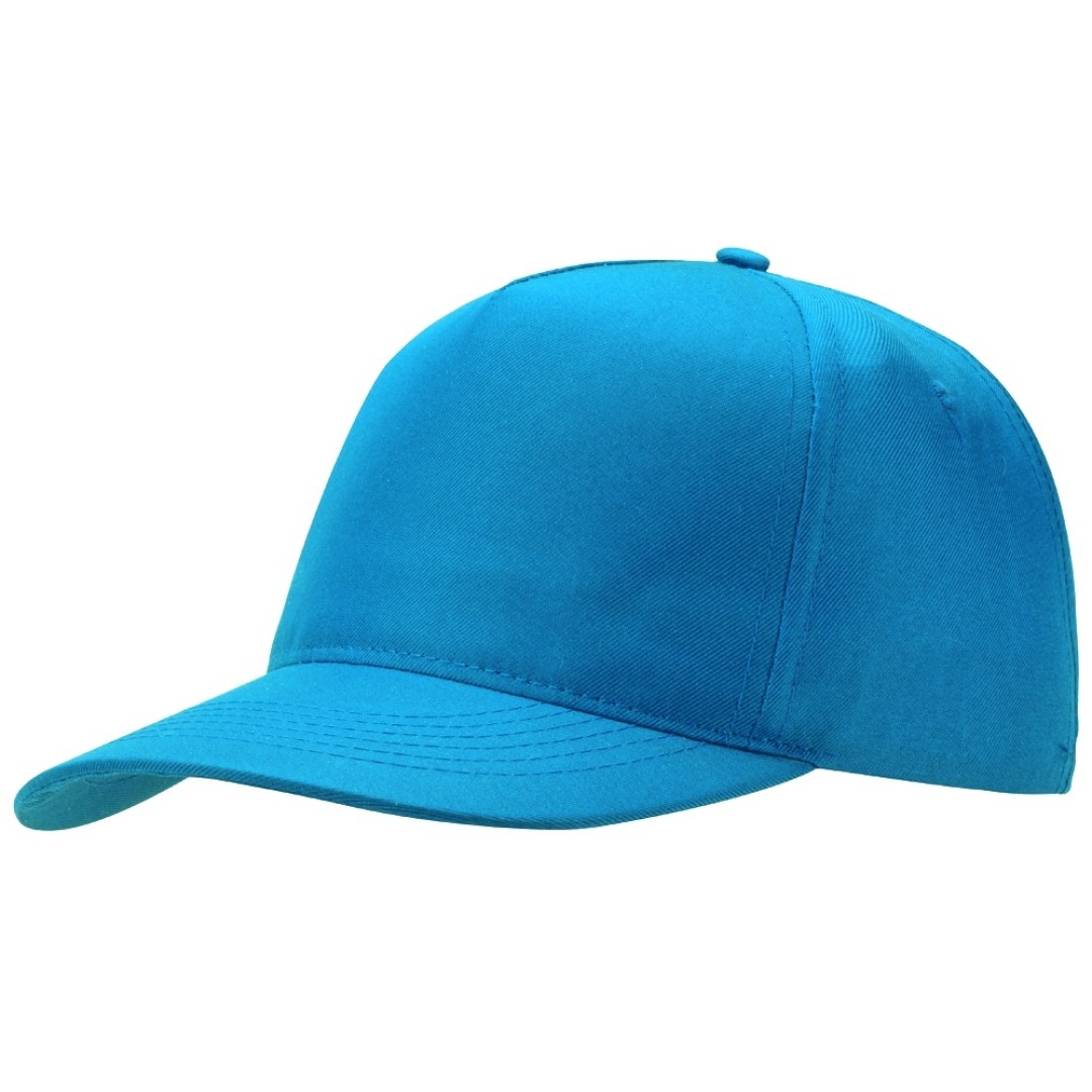 Бейсболка "Poly" 5-ти панельная 120 гр, голубой