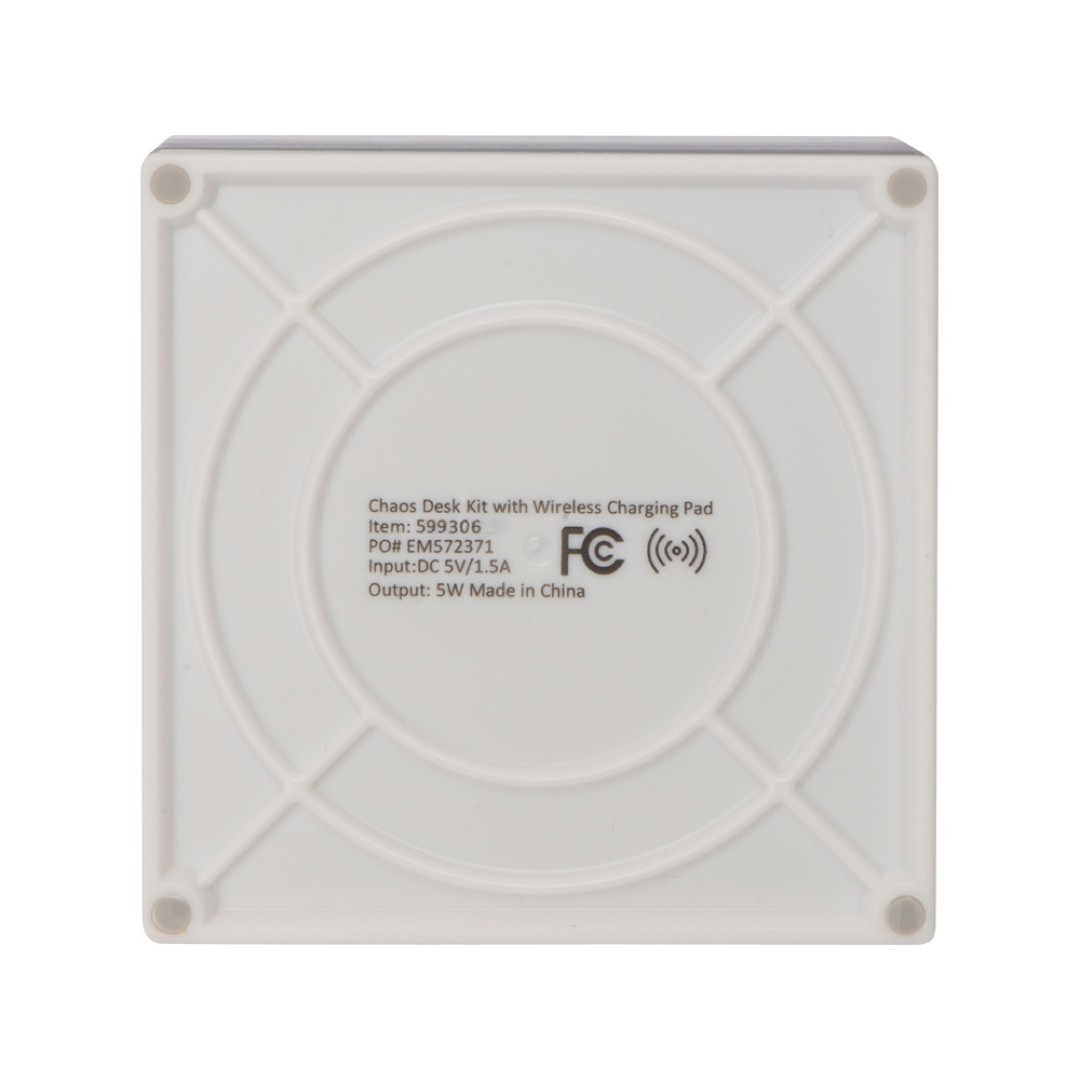 Настольный органайзер с функцией беспроводной зарядки, белый