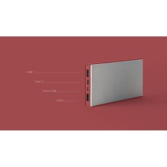 Внешний аккумулятор Rombica NEO ARIA Claret, 10000 мАч, Soft-touch, PD, QCharge, Type-C, бордовый (Р)