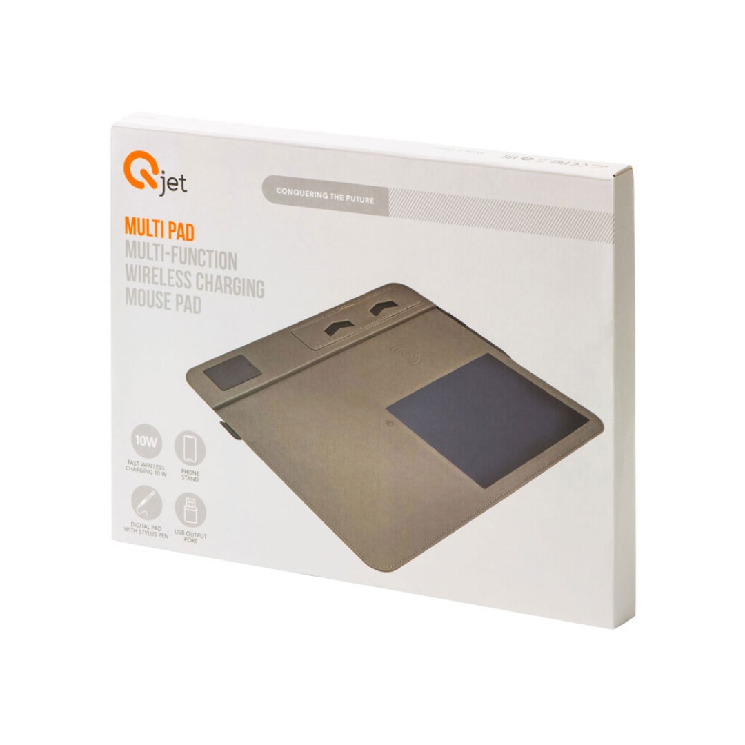 Многофункциональный коврик для мыши «Multi Pad» с беспроводной зарядкой и LCD экраном, 10 Вт, черный