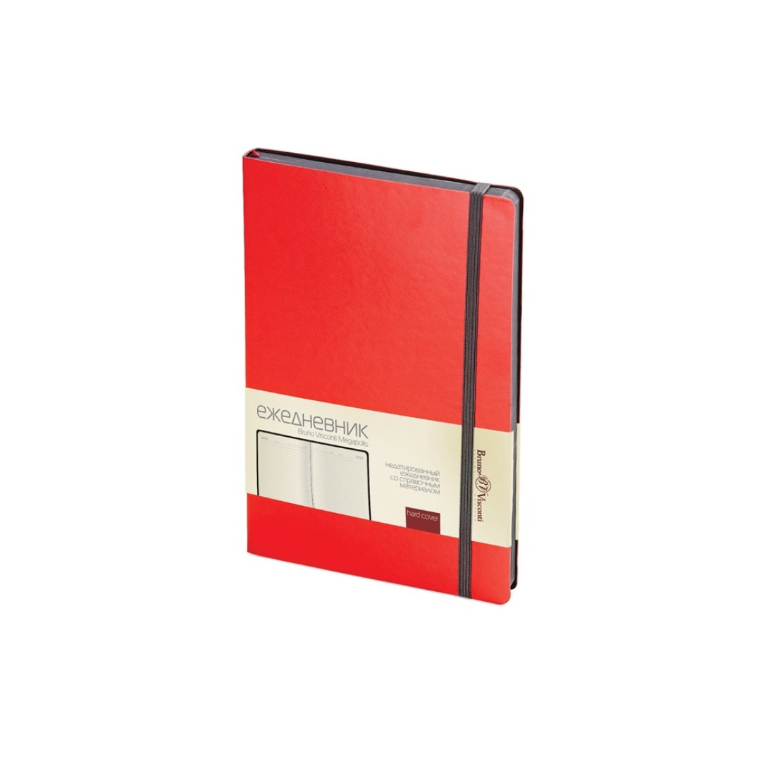 Ежедневник А5 недатированный «Megapolis Soft», красный (Р)