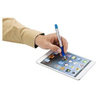 Ручка-стилус "Nash" с маркером, синий классический/серебристый