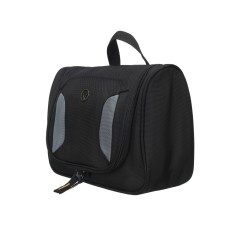 Несессер TORBER, дорожный, чёрный/серый, полиэстер, 27х11х22 см