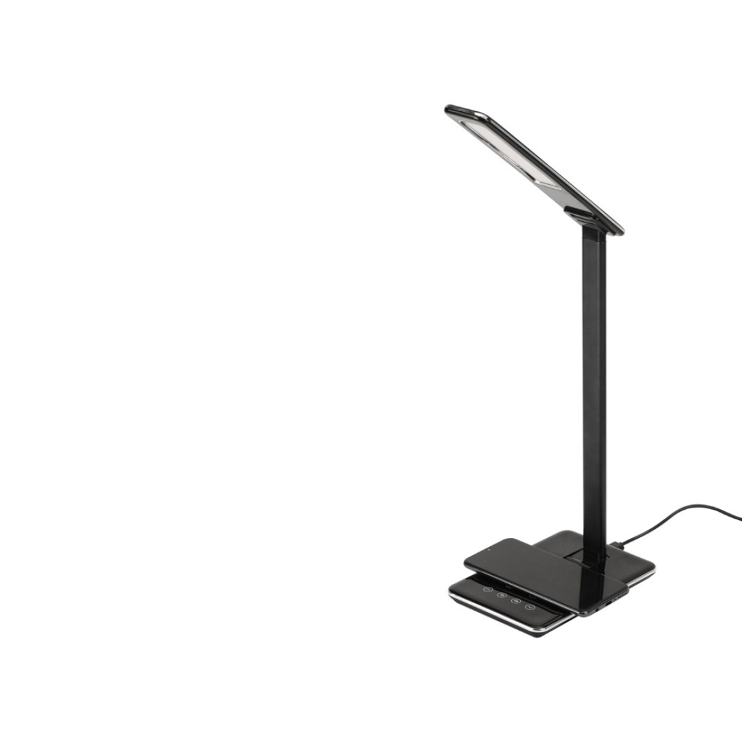Настольная лампа с функцией беспроводной зарядки "Starline", черный