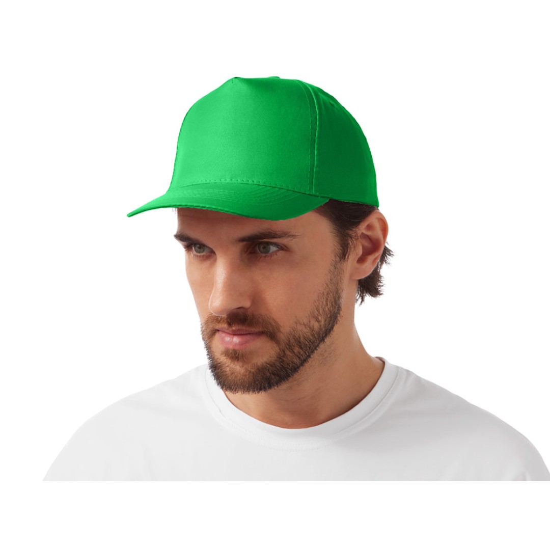 Бейсболка "Poly" 5-ти панельная 120 гр, зеленый