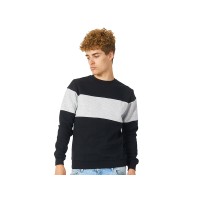 Свитшот блокинг «Edinburgh», черный/серый меланж, мужской