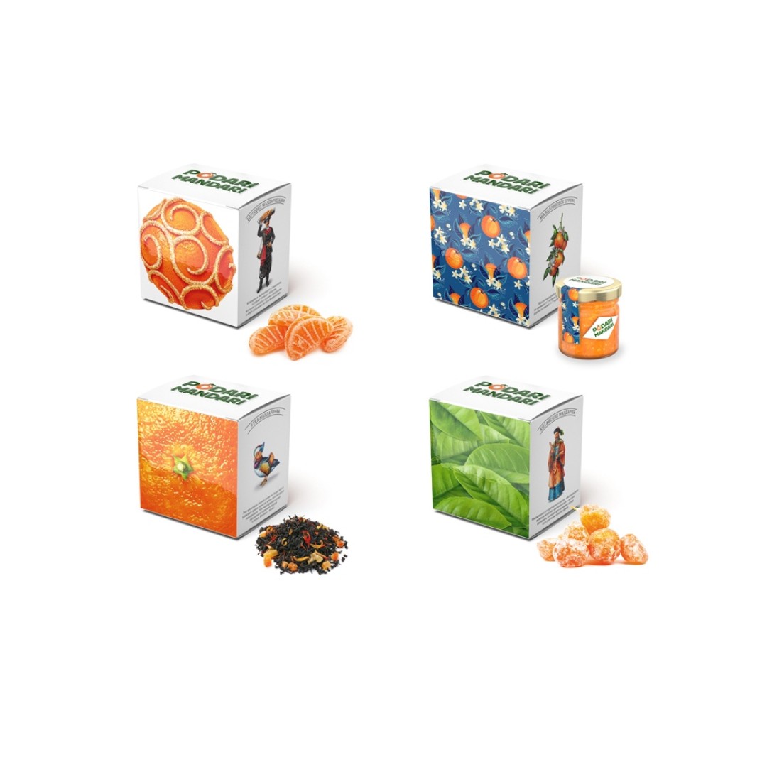 Подарочный набор с чаем и сладостями "ПодариМандари" (Р)