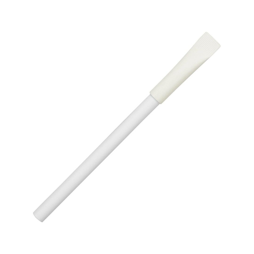 Ручка картонная с колпачком "Recycled", белый (Р)