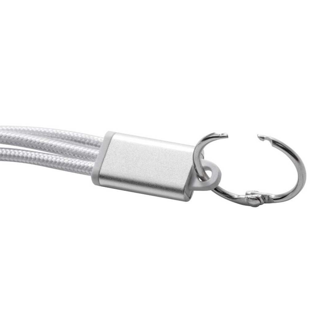 Кабель для зарядки «Tres» с брелоком, серый