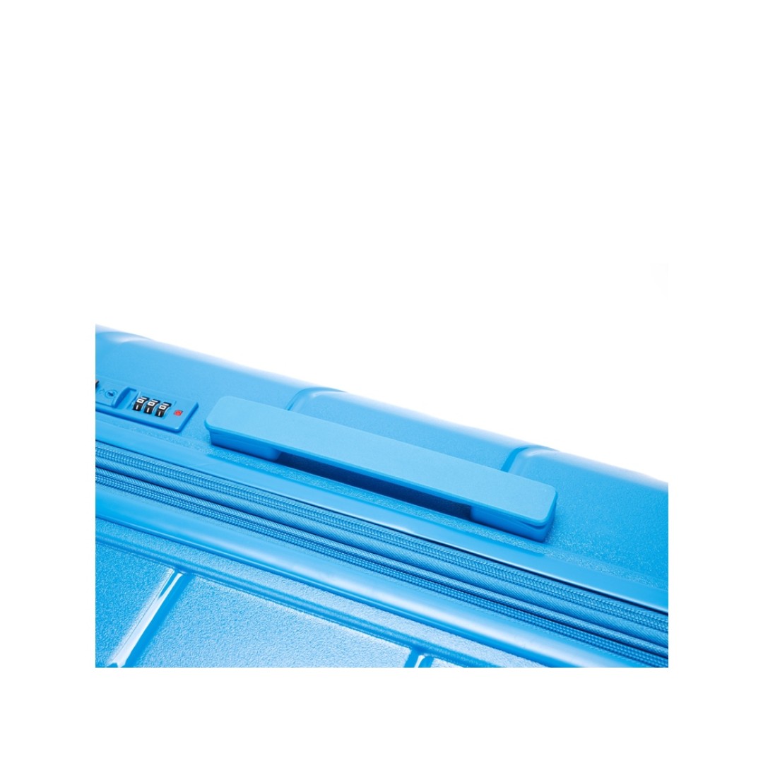 Чемодан TORBER В Отпуск, синий, полипропилен, 45 х 28 х 68 см, 79 л