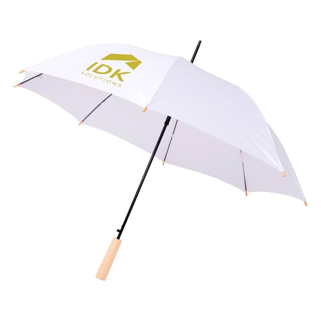 23-дюймовый автоматический зонт Alina из переработанного ПЭТ-пластика, белый