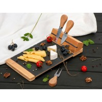 Набор для сыра из сланцевой доски и ножей Bamboo collection "Taleggio"