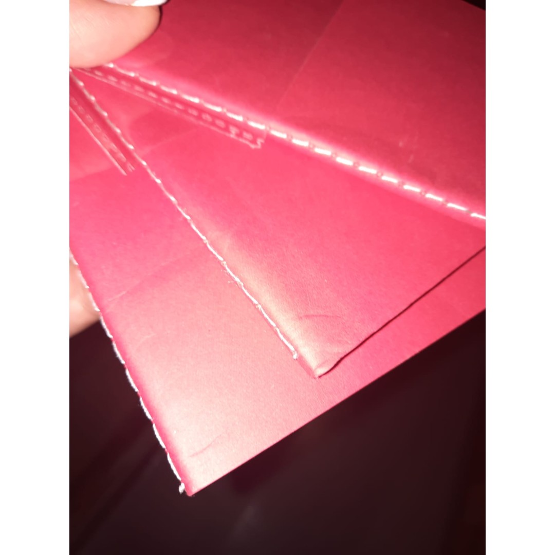 Блокнот A6 Stitch в линейку, красный (Р)