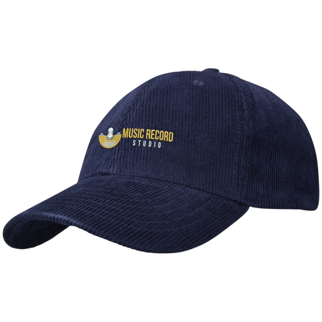 "Hutton" 6-панельная бейсболка из переработанного хлопка - Темно - синий