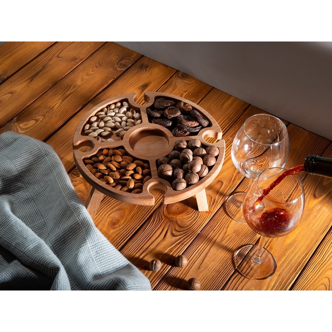 Деревянный столик на складных ножках "Outside party"